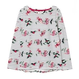 Joules Harbor Festive Floral Striped Shirt